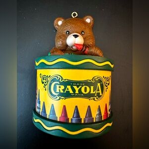 Vintage 1992 Crayola Drummer Crayon Bear Christmas Ornament by Binney & Smith